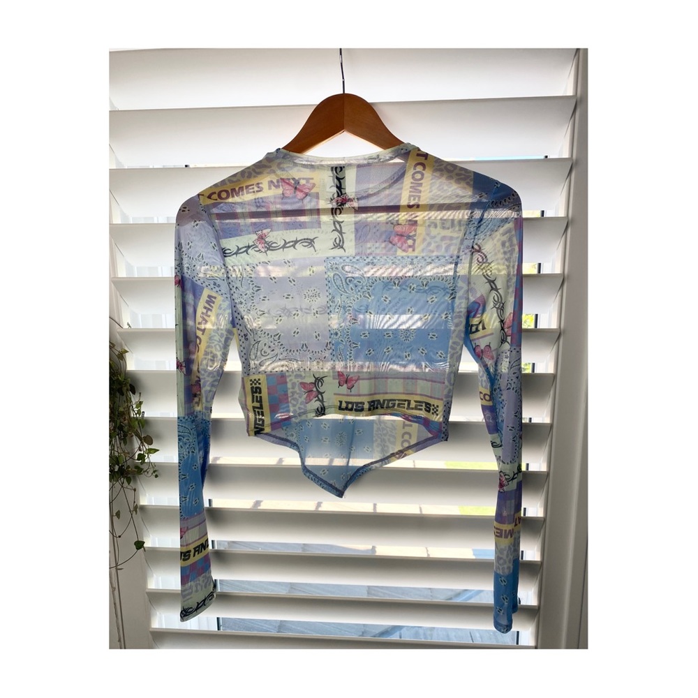 H&M y2k mesh crop top